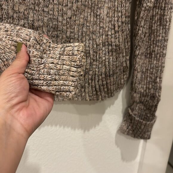 Parisian Works Cotton Ribbed Mock Neck Sweater Large​​​​​​​​ - Picture 3 of 9